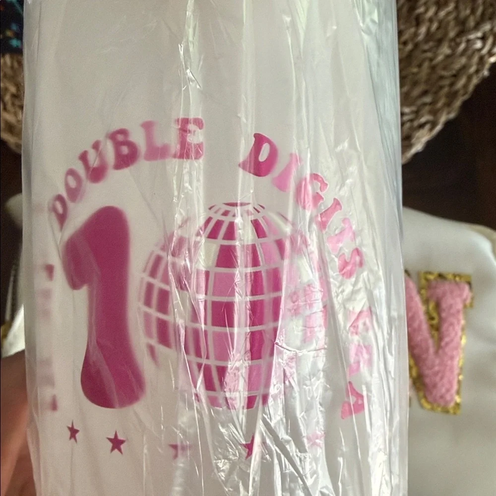 10th Birthday Party Gift Set - Pink 'TEN' Cosmetic Bag & Accessories
